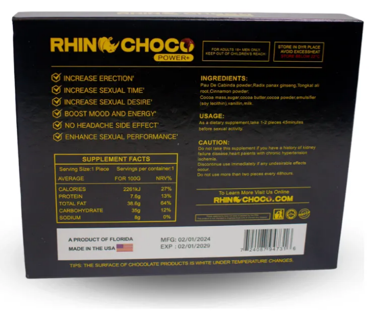 Chocolates Rhino 12 piezas de 10 gr Envío Gratis !